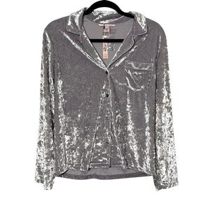 Victoria's Secret Pajama Shirt Size Small Light Purple Crushed Velvet NWT